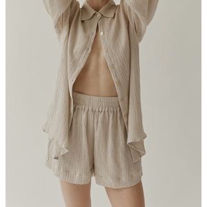NWT All That Remains crinkle cotton Anna Shorts